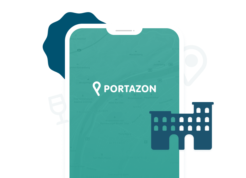 Grafik eines Handys im Portazon Design